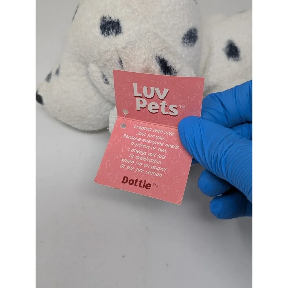 Vintage Russ‎ Berrie Luv Pet Dottie Dalmatian Dog Puppy Sad Eyes New With Tags